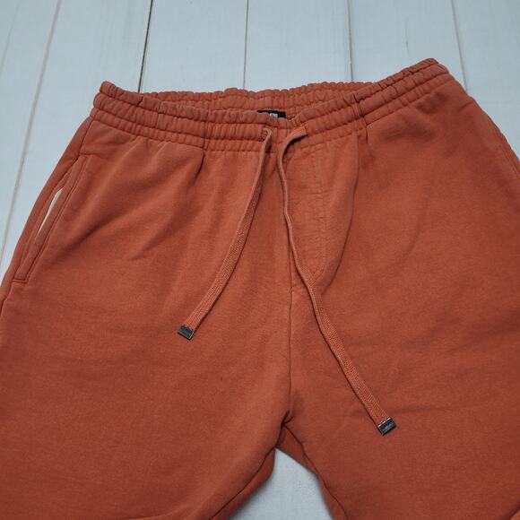 Talentless burnt orange fleece jogger track pants relaxed heavyweight - Picture 4 of 11